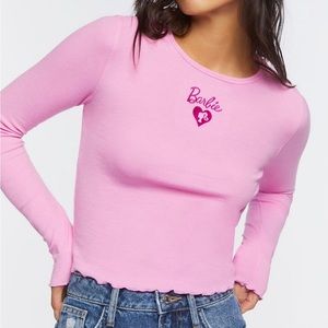 Forever 21 Barbie Embroidered Graphic Baby Tee